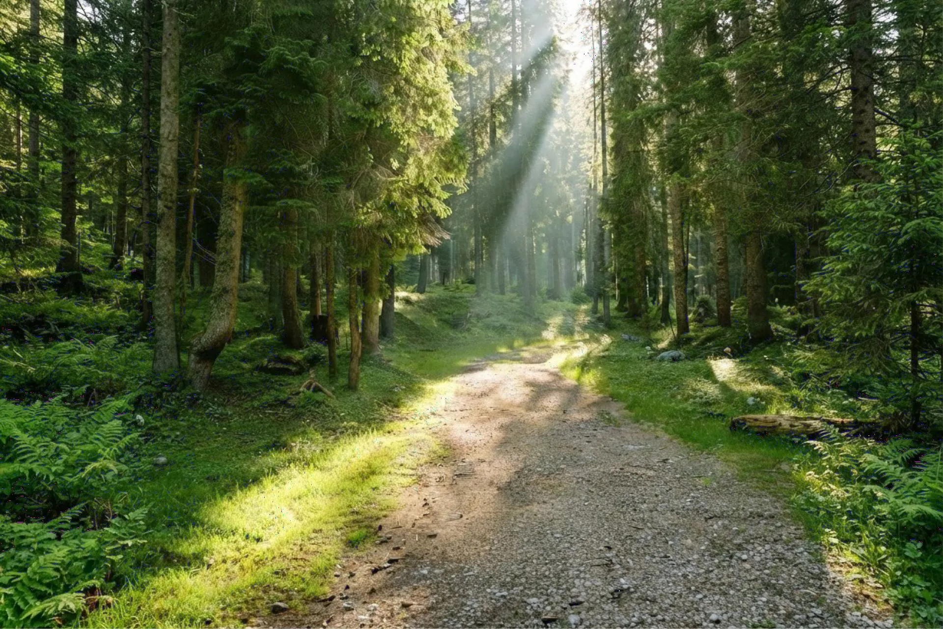 A forest path at Pokljuka, Slovenia